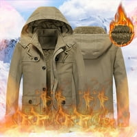 Muško jesen i zimski jakni kaput casual ustac koljnu toplinu plus baršunasti pamučni džep jaknu kapuljača