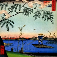Utagawa Hiroshige Ayase River i Kanegafuchi japanski art poster Tradicionalni japanski zidni dekor Hiroshige