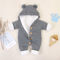 Vivianyo HD odjeća za dječake čišćenje novorođenih novorođenčad beba plus baršunasti zimski topli kaput
