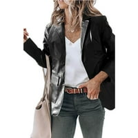 Ženski jeseni ležerni bluže dugih rukava Revel Otvoreno prednji radno odijelo Office Blazer jakne sa