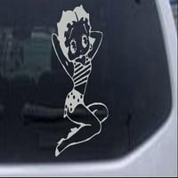 Betty Boop Arms Up ili kamion prozor naljepnica za laptop naljepnica za laptop svijetlo siva 5in 6.8in