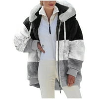 Yanhoo Fleece Sherpa Jakne za žene Zimske tople zip jakne navelike suvremene duge dugim rukavima dugih