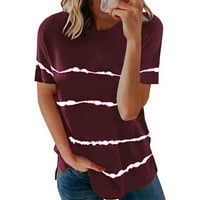 Košulje za žene Casual Still Striped bluza s prugama s kratkim rukavima 3xl