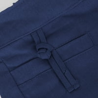 Hesxuno ženske elastične strugove casual pantalone čvrstog tanjura tanka pamučne i posteljine široke