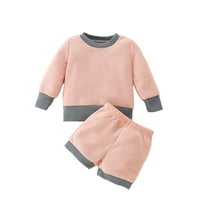 FVWitlyh nova odjeća za bebe Djevojke pamučni patchwork jesen mekani dugih rukava s kratkim rukavima