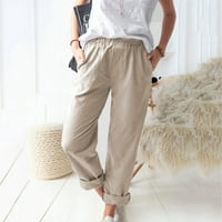 Anuirheih Žene Ležerne prilike čvrstih boja elastični struk Udobne ravne hlače