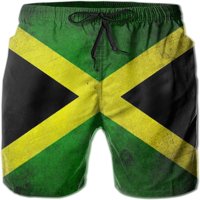 Muška jamajčka zastava Swim deblice Brzo suho ploče Kratke hlače sa mrežnim oblogom Plaža Shorts Odštamljene