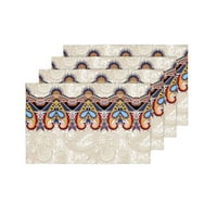 Ornamentalna pozadina s cvjetnim trakama za trake za placematske prostirke za trpezariju Kuhinjski stol