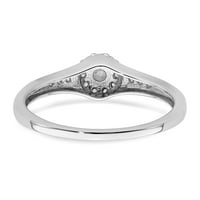 Čvrsta 10k bijela zlatna dijamantska prstena za uključivanje klastera