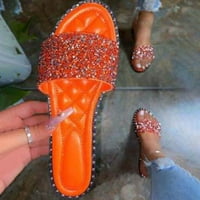 Ženske ravne sandale za rinestone, vjenčanica sa niskim klipom putovanja ravne sandale, ljetne cipele