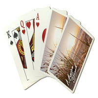 Plaža Mexico, Florida, Plaža Sunset, Lantern Press, Premium Igranje kartice, Kartica s jokerima, Sjedinjene