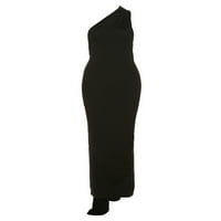 Biayxms duge elegantne haljine za žene, novi stil bez rukava Halterneck Slim FIT bez leđa Classic Bodycon