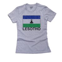 Lesoto Zastava - Posebna vintage izdanje Ženska pamučna siva majica