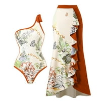 Ženski kupaći kostimi Aaiyomet + prikrivanje dva vintage print kupaćim kostima Monokini bikini za odrasle