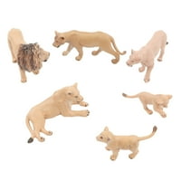 Lions Model Set LifeLike Lions Porodične figure Lions Toys Mini Divlje životinje Kip Lions Porodični