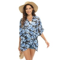 Baywell ženska košulja košulje kupaćih košulje bikini plaža kupaći odijelo za kupaće opreme plavi s-2xl