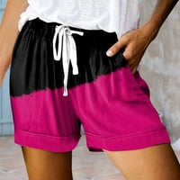 Ženske kratke hlače za ljeto visokog struka elastike sa džepovima Otiska za kaiš za crtanje Kućna habanje