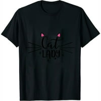 Mačka Dama Modna grafička majica kratkih rukava za žene - udoban i trendi ljetni vrh s jedinstvenim