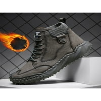 Daeful Muns casual cipele plišane cipele za gležnjeve čipke čipke za čišćenje snijega za muškarce otporne
