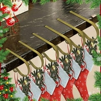 Kiplyki Veleprodaja božićne božićne čarape, 6-komadno metalni božićni čarapa, multi-namjenski kuka, božićne kućne predmete