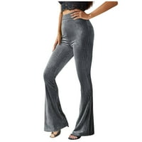 Hlače za žene za čišćenje prodaje Ženske casual pantaloneBell-dno čvrstog struka duge hlače poklon za