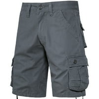 Cacommmark PI muške kratke hlače Srednji struk Radne kratke hlače MULTI-Džepne sportske kratke hlače
