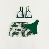 Dječje dječje djevojke kupaće kupaće kostim Soild bikini vrhovi galpicts Print suknje kupaće set dječje