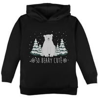 Zima tako medvjeda vrlo simpatična polarna medvjeda pull toddler hoodie crna 2t