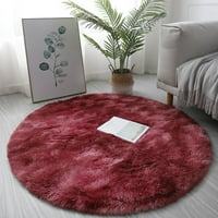 GERICH 2 * FT mekani okrugli prostir, anti-skid dnevna soba spavaća soba tepih Fluffy mat, crvena