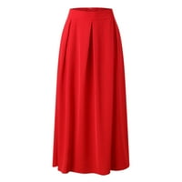 Suknje za žene za žene Fall mini suknja Ženski veliki džep u boji visoki struk OL polovica suknje nagnuto