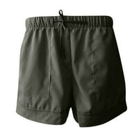 Bikerske kratke hlače plus veličine Comfy vučna elastična struka Labave kratke hlače zelena xxxl