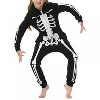 Porodica koja odgovara pidžami postavila je Halloween jednodijelna PJ-ova štampana odjeća za spavanje