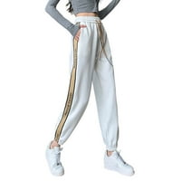 Xinqinghao žene jogger hlače Žensko obloženo slovo Ispiši sportske joggers pantalone sa džepovima topli