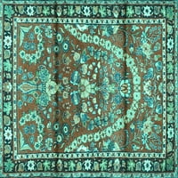 Ahgly Company Machine Perseble Pravokutnik Perzijski tirkizni plavi tradicionalni prostirci, 5 '8'