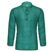 Srednjovjekovna gusarska posteljina Top majica Muškarci Nordic Majica Cosplay čipkasti tee