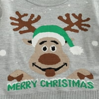 MA & Baby Kids Girls Bosy Božićni džemperi Xmas Dugi rukav Pleteni pulover Jumper vrhovi