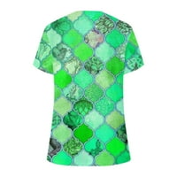 Cyzz prodavač Ženski V-izrez Cross šuplje majica kratkih rukava TOP GREEN XL