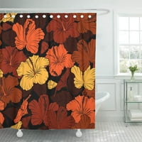 Vintage stil Trendy Print Exquisite uzorak hibiskuse cvijeća prekrasno kupatilo za kupanje zavoja za tuširanje
