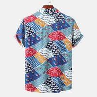 Havajska aloha majica za muške ljetne kratkih rukava casual majice s majicama Boho cvjetni tiskani na
