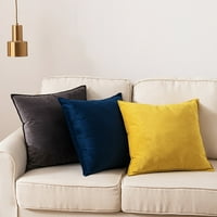 Wollalno sedišti za jastuk za jastuk Solid boja Velvet Zamjena meka ukrasna za višekratna patent zatvarač