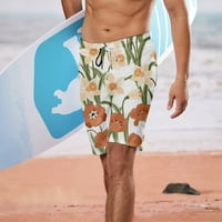Muški kupaći kostimi Muškarci Swim Swim Hratke Šareni print Brzo suho Slim Fit Plivanje Plinova za plažu