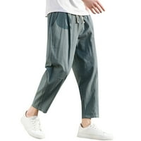 Wozhidaoke muške dukseve hlače Wild Pamuk posteljine labave posteljine korejske verzije trend hlača