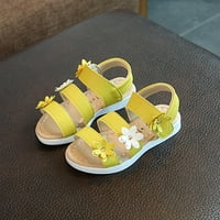 Dječje cipele za djecu Dječje sandale Princess Open-Goed-Toed-dno cvijeće Rimska plaža Cipele, žute