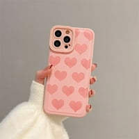 Slatka ljubavna srca Soft reljefna kožna kožna torba za telefon za iPhone PRO MA XR XS SOKT izoporni