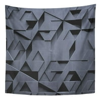 Sivi zid futuristički kreativni tamni 3D Budući unutarnji panel zidna umjetnost Viseća tapiserija Kućni