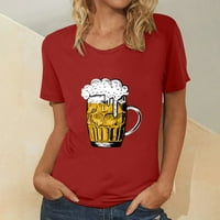 Žene Oktoberfest Košulja Crewneck Bluza Ljeto Ispis Majica majica za muške majice kratkih rukava
