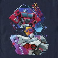 Muški transformatori: ZemljePark Optimus vs Megatron Graphic Tee Navy Blue Medium