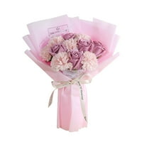 Labakihah umjetni cvjetovi cvjetni sačuvani poklon majke ruže dan sapun karanfil cvijeća buket ružičasta