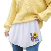 Nezavisna stanica za divlja košulja Swirt Skirt Skirt ugrađena iznutra sa dno ispisanim polovinom suknjom