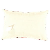 Canvello Crveni bijeli dizajner Ikat jastuk za bacanje baršuna - 16 24